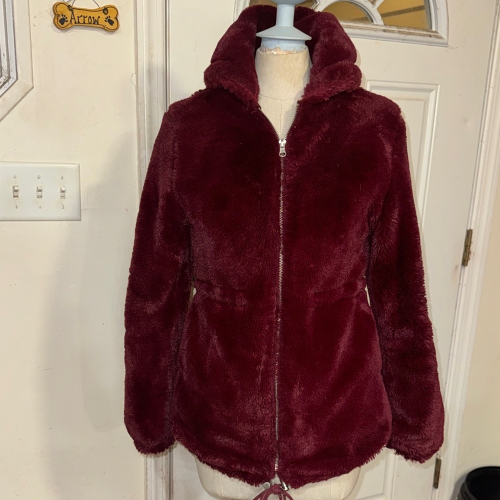 Me Jane Plush Burgundy Teddy Jacket